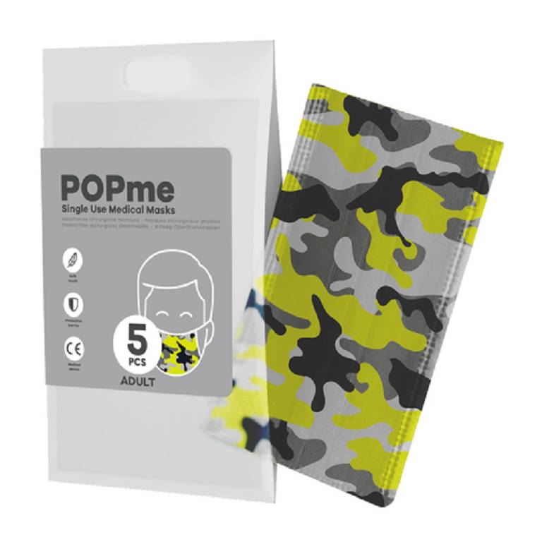 POPME MASK CHIR CAMO 5PZ